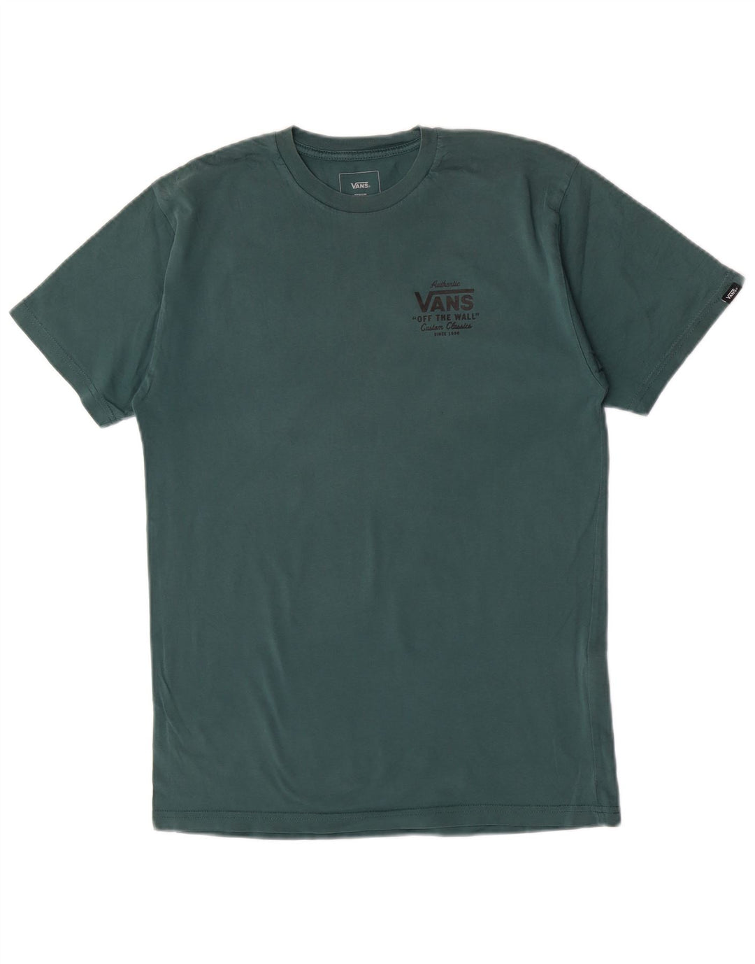 Vans Herre Classic Fit Grafisk T-Shirt Top Medium Grøn Bomuld
