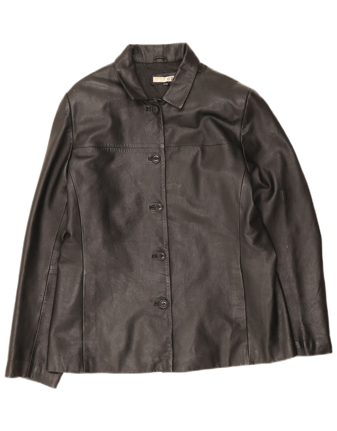 DPL Dame Læderjakke UK 12 Medium Sort