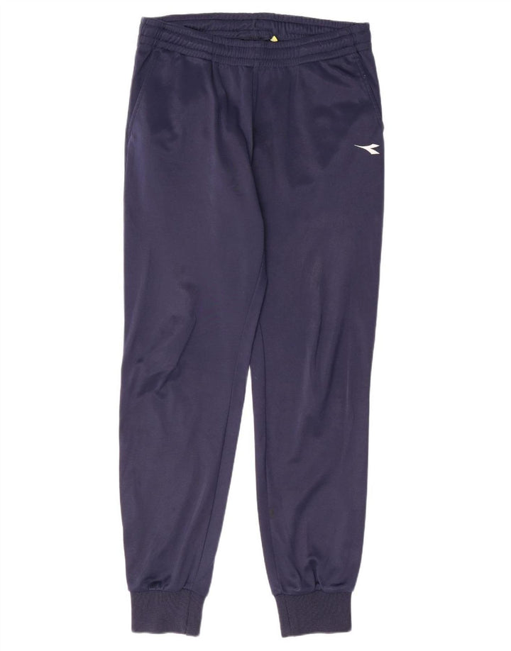 DIADORA Mens Tracksuit Trousers Joggers Medium Navy Blue Polyester