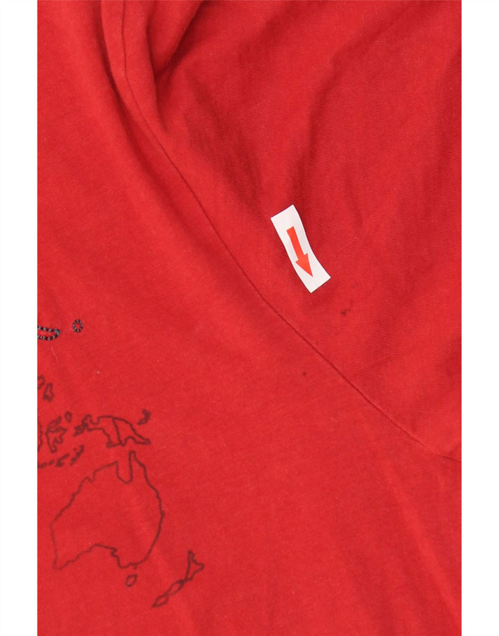 Guess Graphic T-Shirt Top UK 18 XL Rød