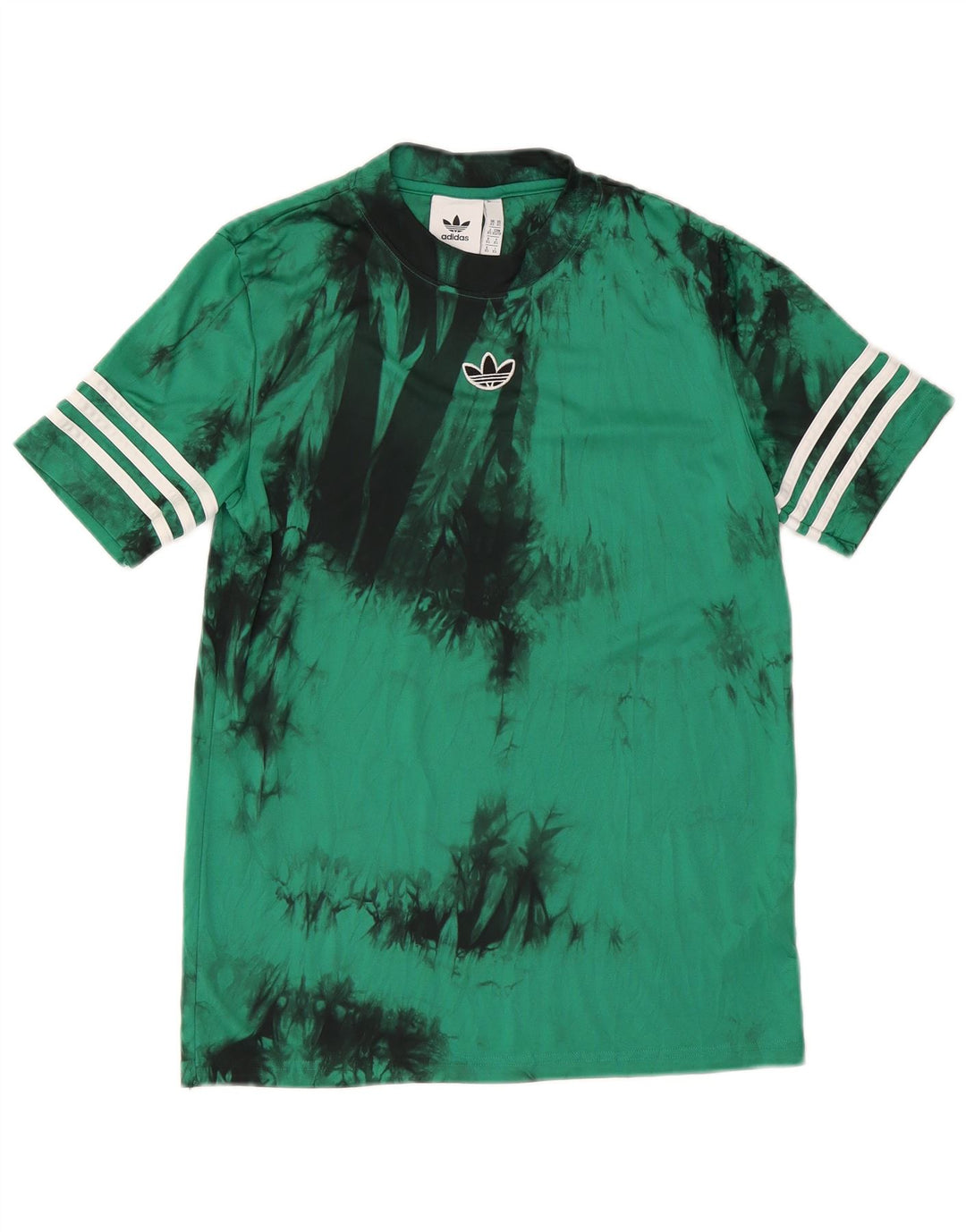 Adidas T-Shirt Top XS Grøn Tie Dye Polyester til mænd