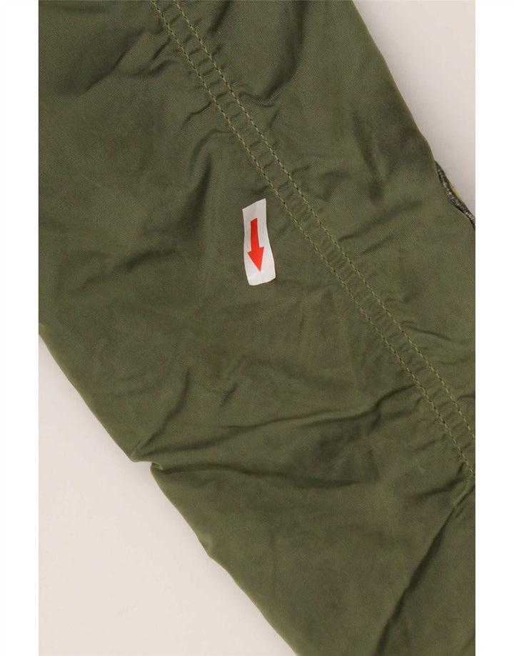 Alpha Industries Graphic Bomber Jacket til kvinder UK 6 XS Grøn Nylon