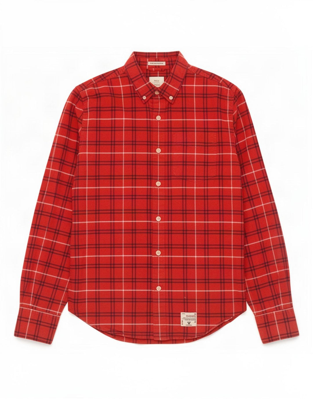 Superdry Flanelskjorte til mænd, stor rød ternet bomuld