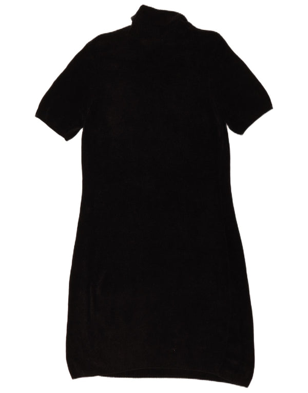 Marks & Spencer Kortærmet Jumper Kjole til kvinder UK 12 Medium Sort