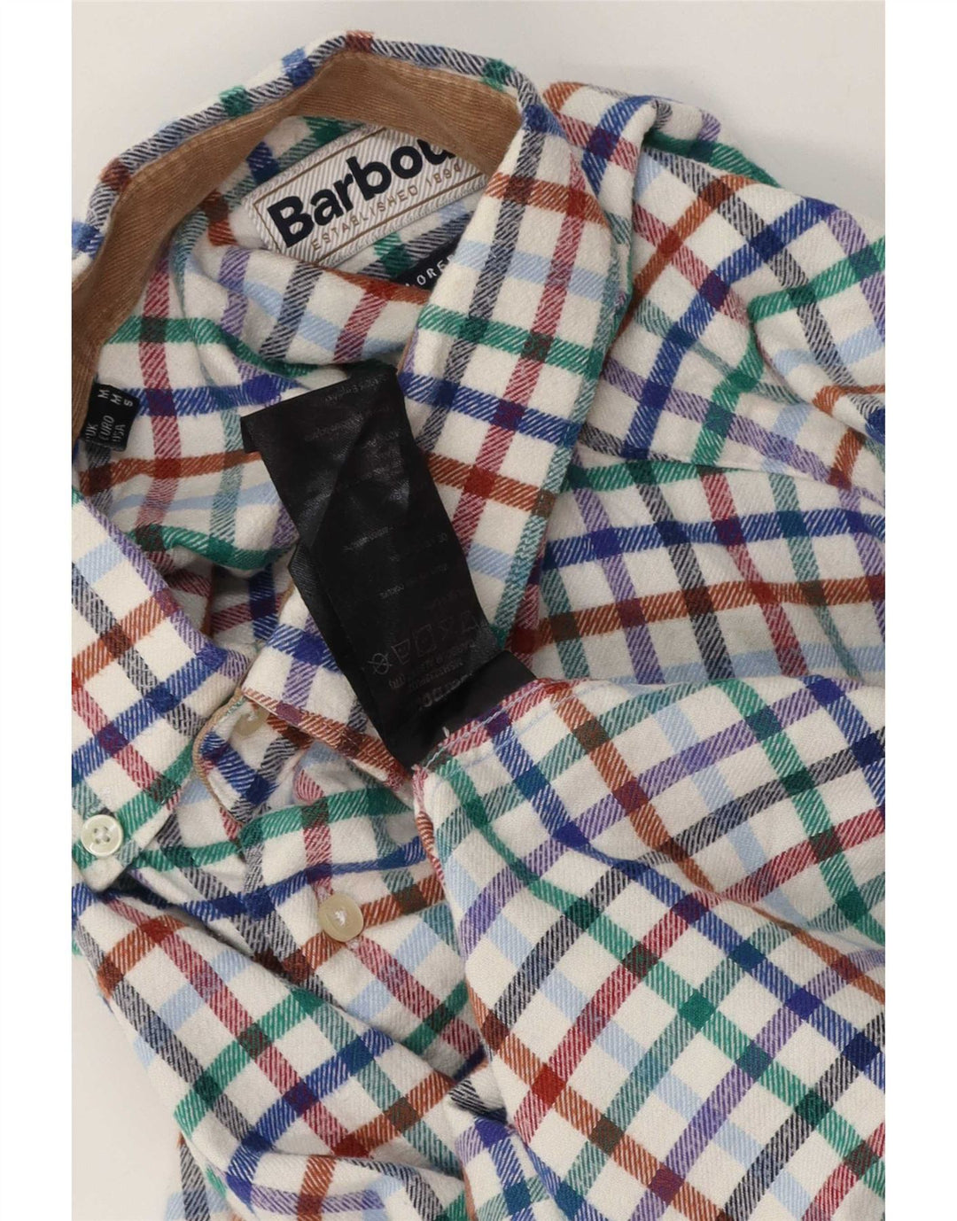 Barbour herre flannel skjorte medium flerfarvet ternet bomuld