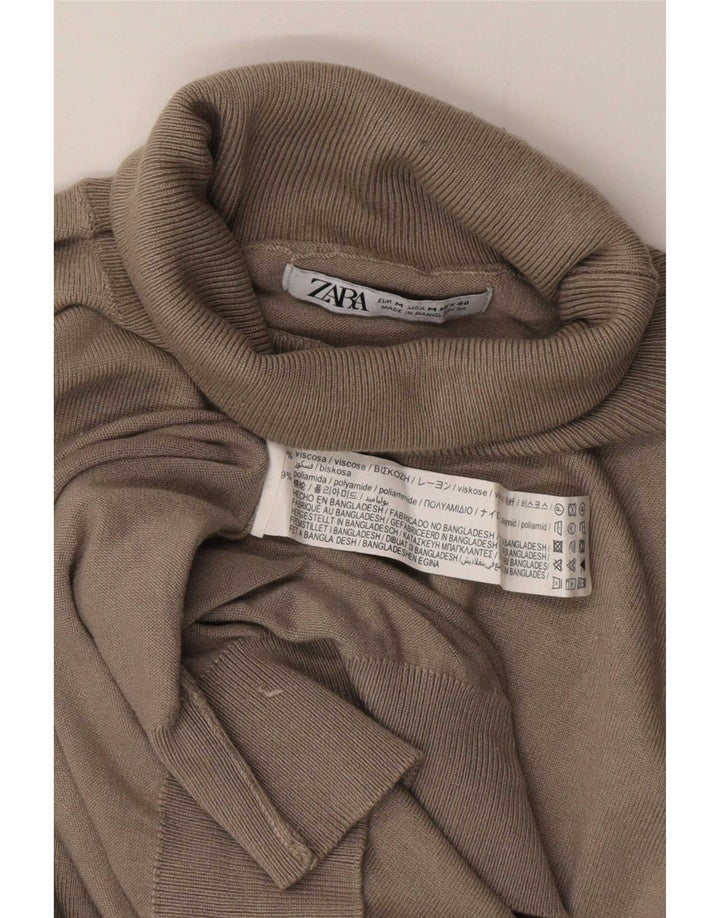 Zara Herre rullehals sweater mellemgrå viskose