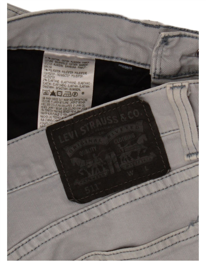 Levi's Herre 511 Slim Jeans W32 L27 Grå Bomuld