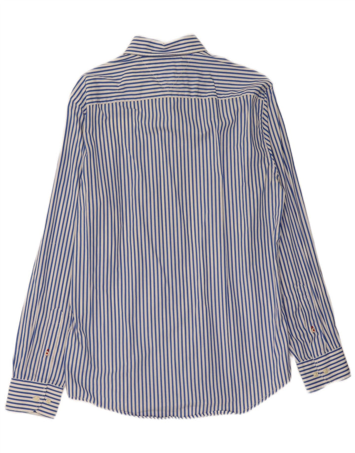 TOMMY HILFIGER Herre Regular Fit skjorte Medium Blue Pinstripe Bomuld