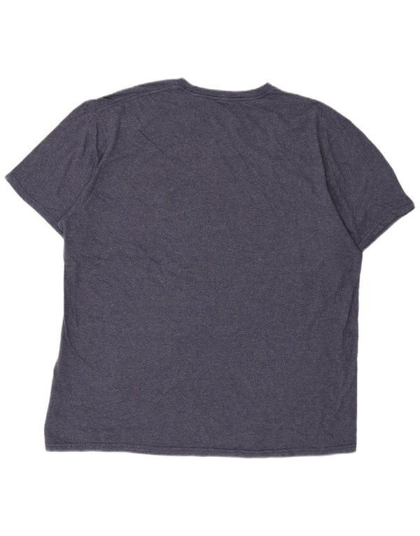 Quiksilver Herre Premium Fit Grafisk T-shirt Top XL Navyblå Flecked Bomuld