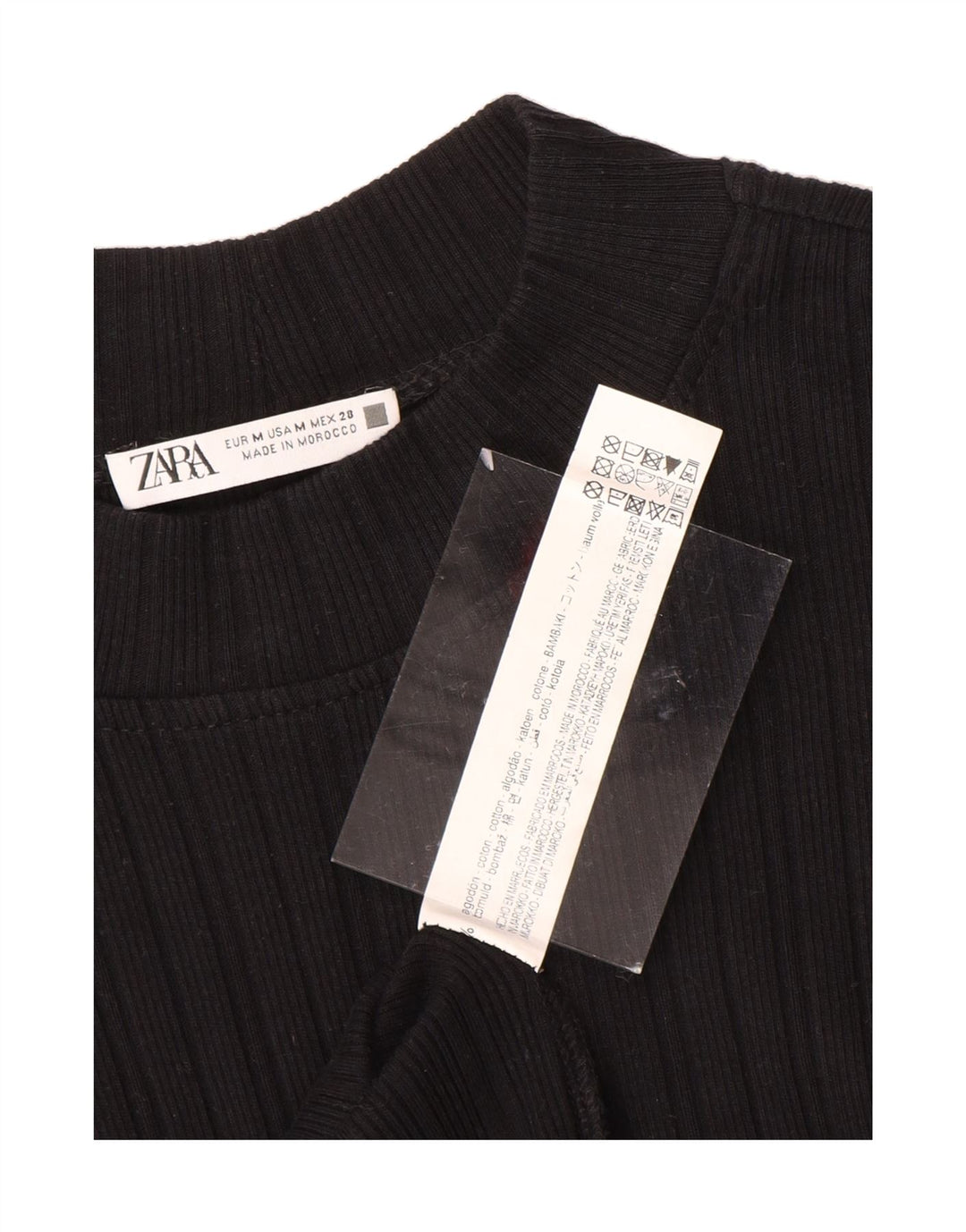 ZARA Womens A-Line Dress UK 12 Medium Black Polyester Vintage Zara and Second-Hand Zara from Messina Hembry 