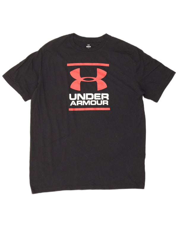 Under Armour Herre grafisk T-shirt Top Stor sort bomuld
