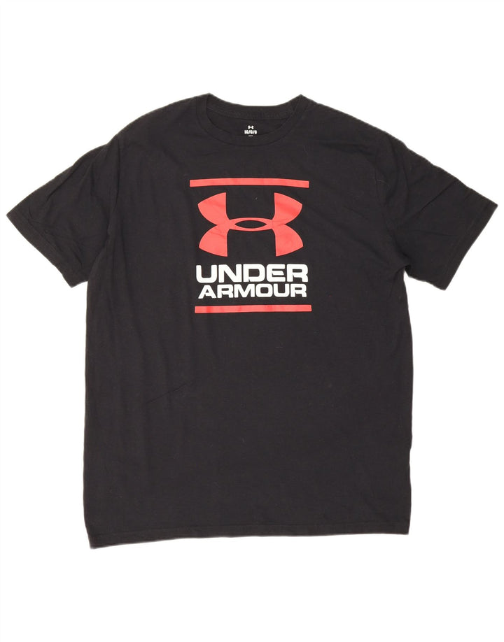 Under Armour Herre grafisk T-shirt Top Stor sort bomuld
