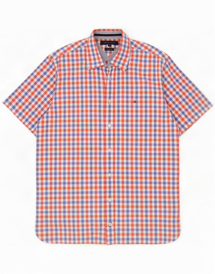 Tommy Hilfiger Kortærmet Herreskjorte Medium Flerfarvet Plaid