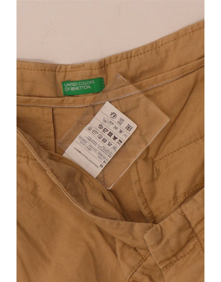 Benetton Herre Chino Shorts IT 48 Medium W34 Beige Bomuld