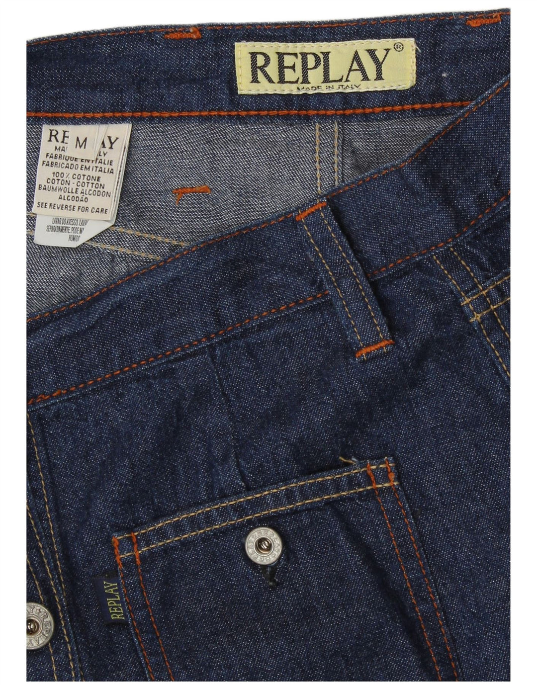 REPLAY Dame Maxi Denim Nederdel Medium W28 Navy Blue Bomuld