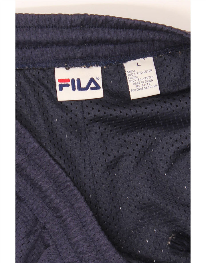 FILA Mens Sport Shorts Large  Navy Blue Polyester Vintage Fila and Second-Hand Fila from Messina Hembry 