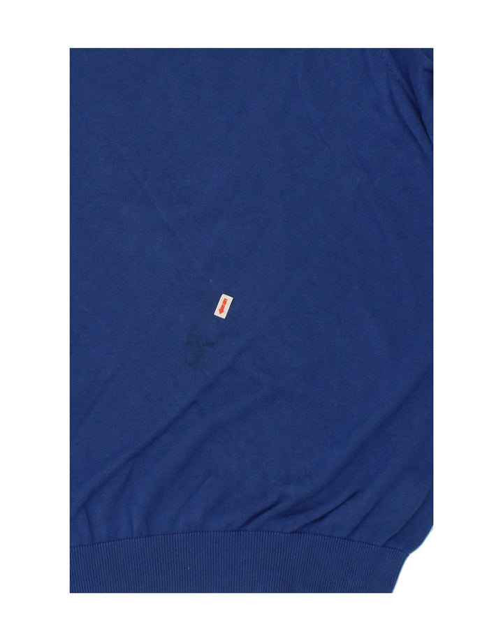 PIAZZA ITALIA Mens Crew Neck Jumper Sweater Medium Blue Vintage PIAZZA ITALIA and Second-Hand PIAZZA ITALIA from Messina Hembry 