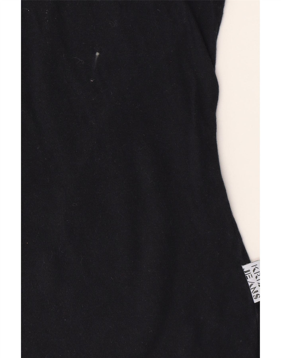 KRIZIA JEANS Grafisk T-shirt top til kvinder IT 46 Stor sort bomuld