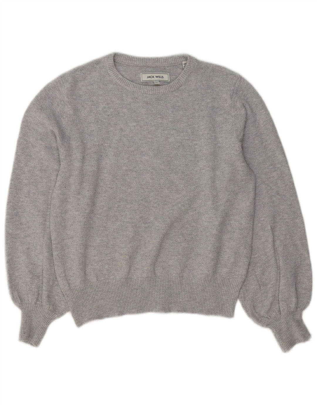 JACK WILLS Dame Oversized Crew Neck sweater UK 8 Small Grey
