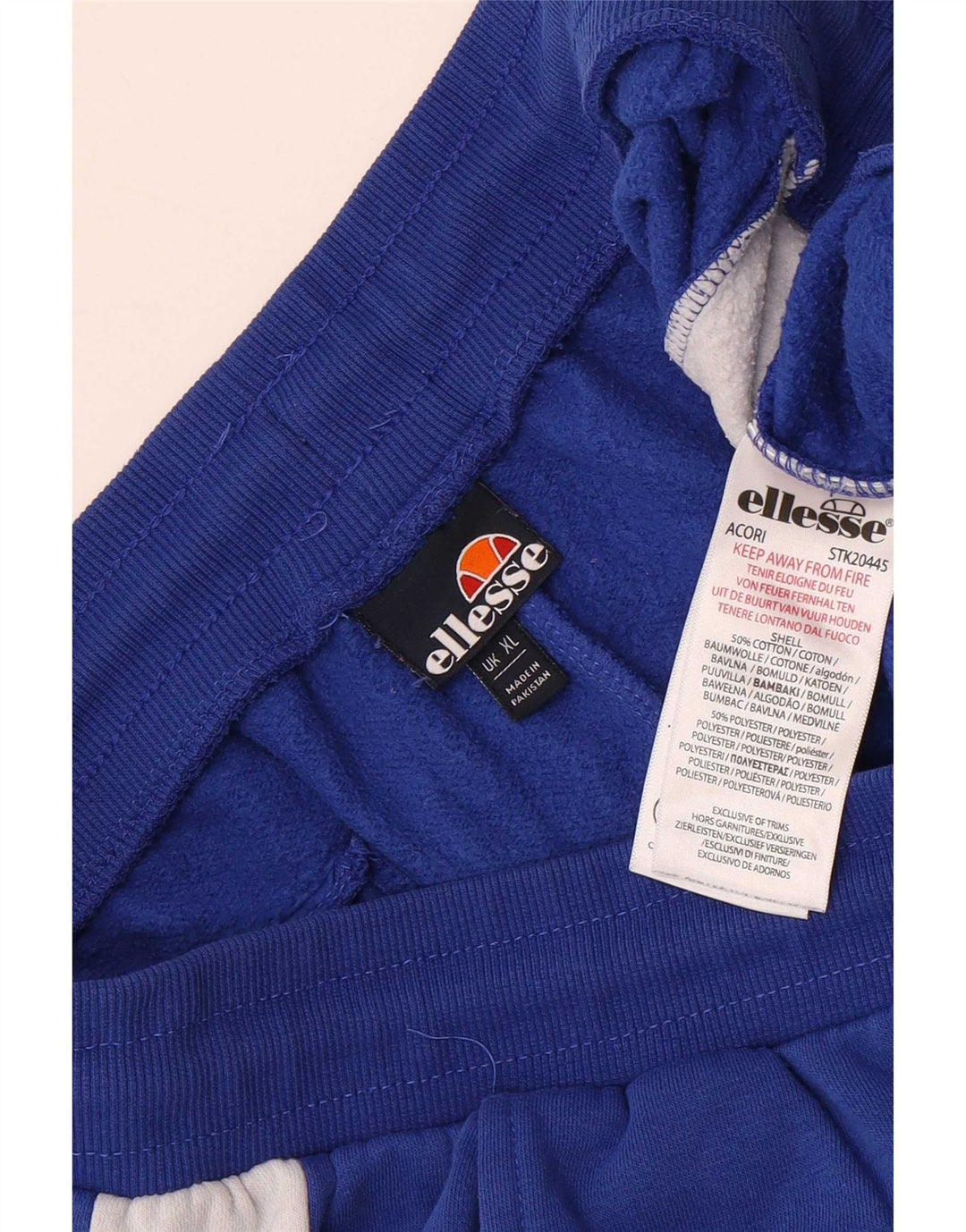 Ellesse Herre Sportshorts XL Blå Colourblock Bomuld