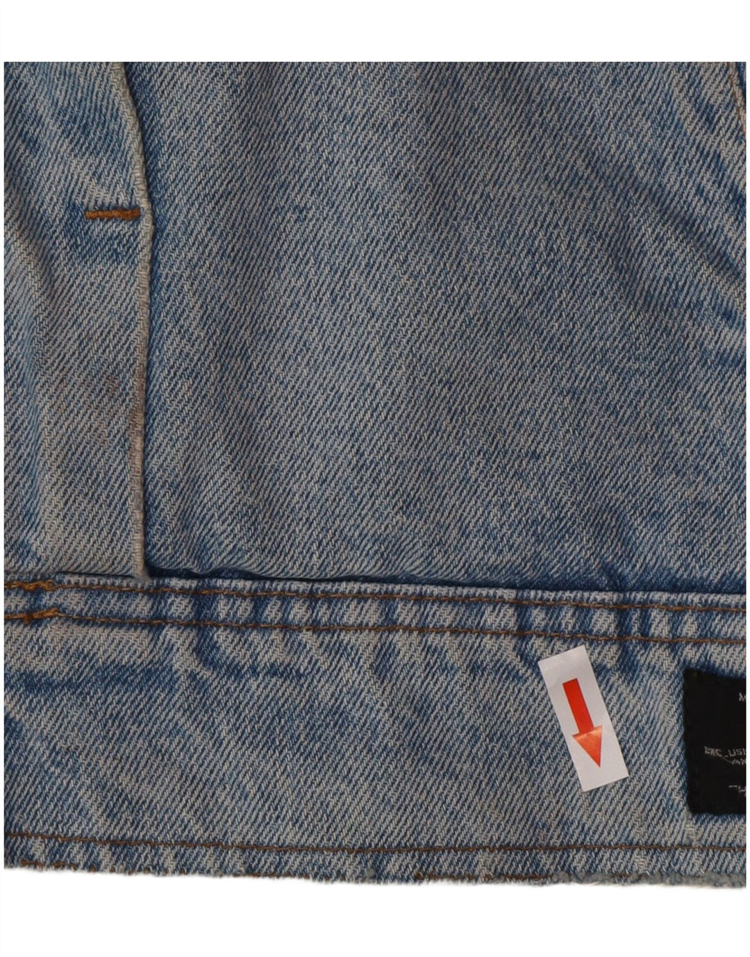 POP 84 Herre Denim Sherpa Jacket UK 38 Medium Blue