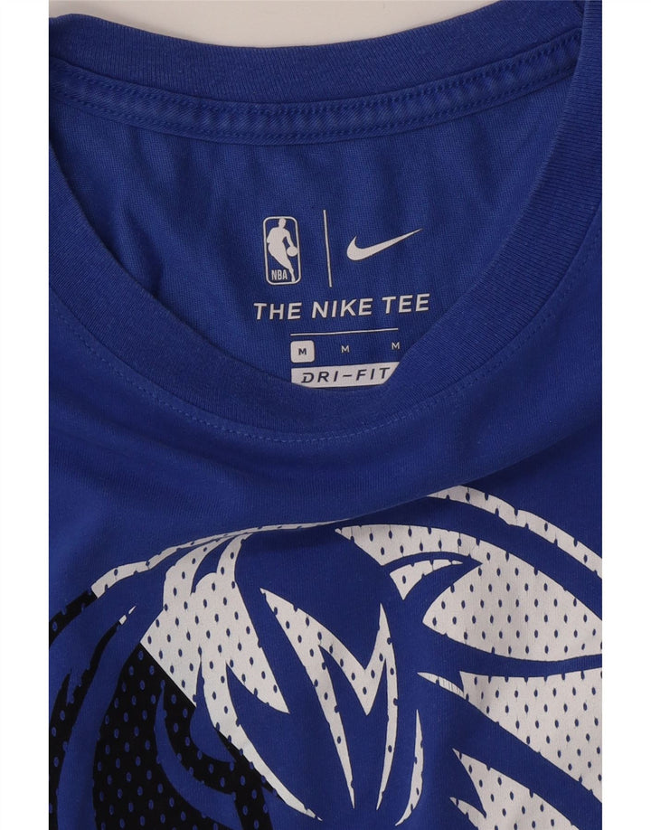 NIKE Herre Dallas Mavericks grafisk T-shirt top mellemblå
