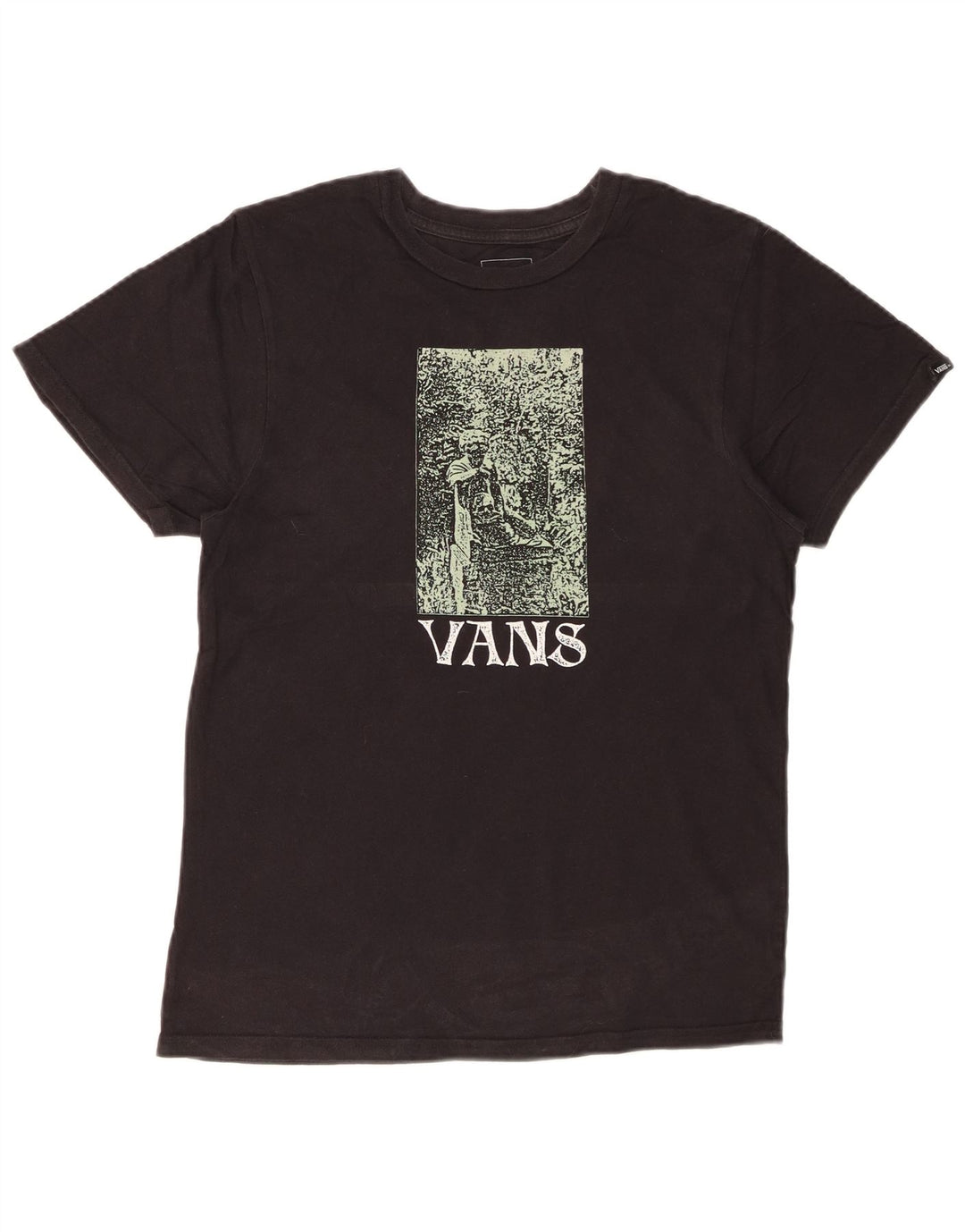 VANS Herre Custom Fit grafisk T-shirt top lille sort bomuld