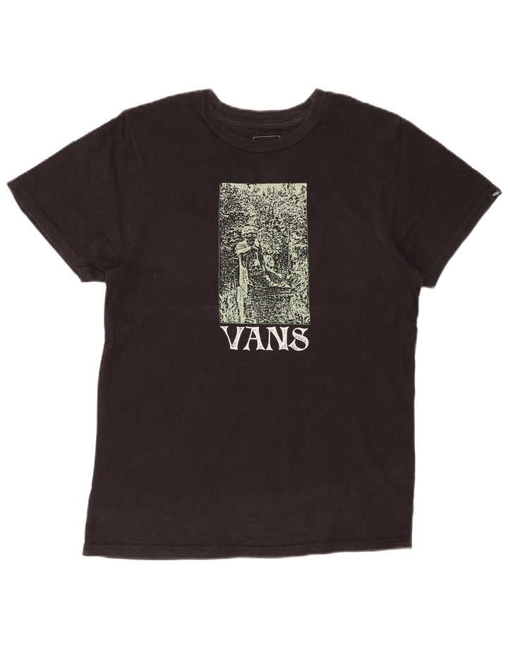 VANS Herre Custom Fit grafisk T-shirt top lille sort bomuld