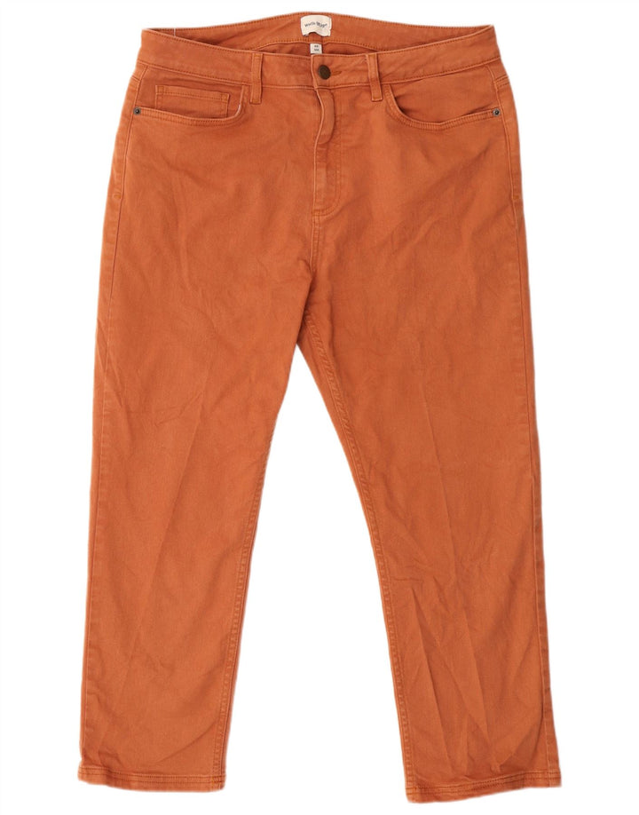 White Stuff Womens Cropped Jeans UK 16 Large W34 L25 Brown Bomuld
