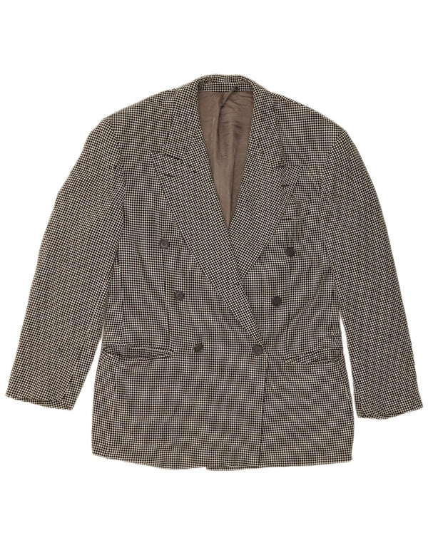 Hugo Boss Dame Dobbeltradet Blazer Jacket IT 50 XL Grå Plettet