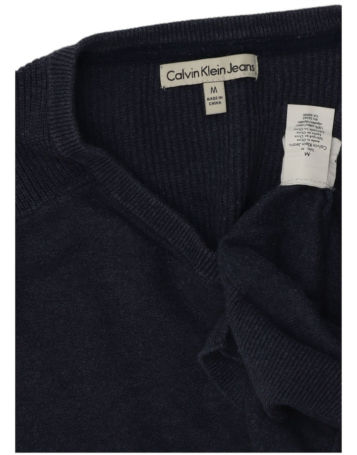 CALVIN KLEIN JEANS Herre V-hals sweater Medium Marineblå Bomuld