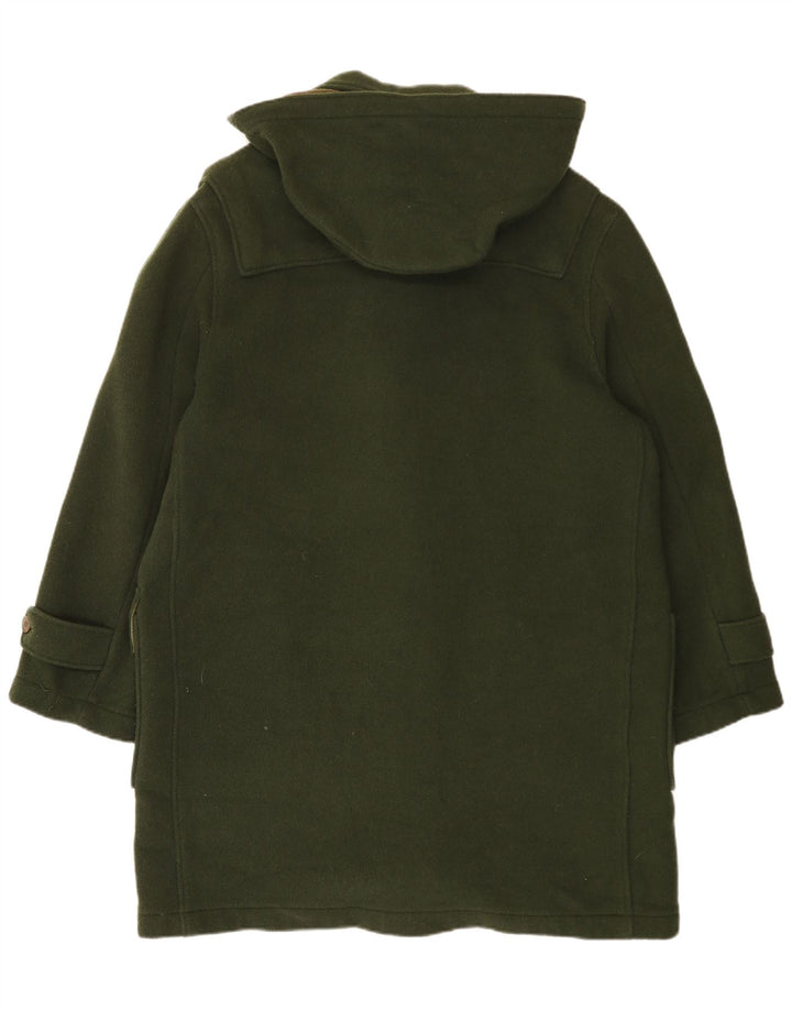 Vintage Herre Hooded Duffel Coat IT 50 Large Green Wool