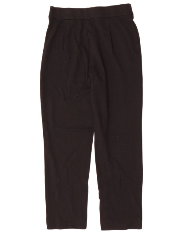 Marks & Spencer Dame Straight Cropped Trousers UK 8 Small W26 L25 Black