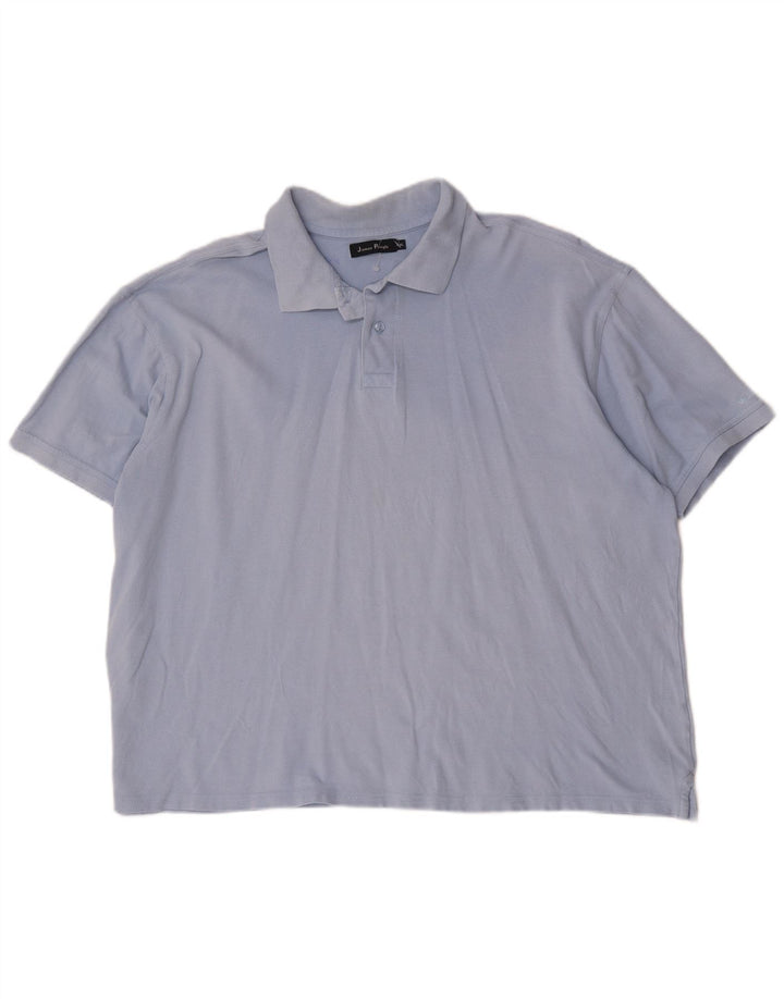 James Pringle herre poloshirt 2XL blå bomuld