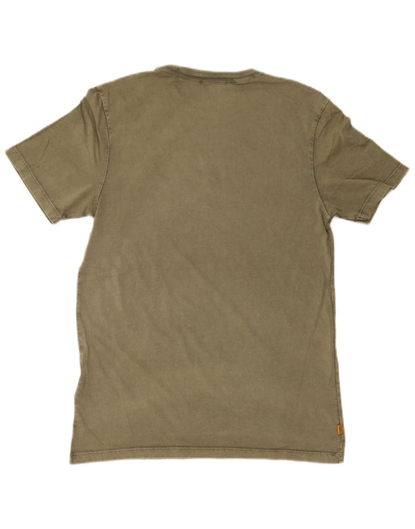 Timberland Herre Regular Fit T-Shirt Top Lille Khaki Bomuld