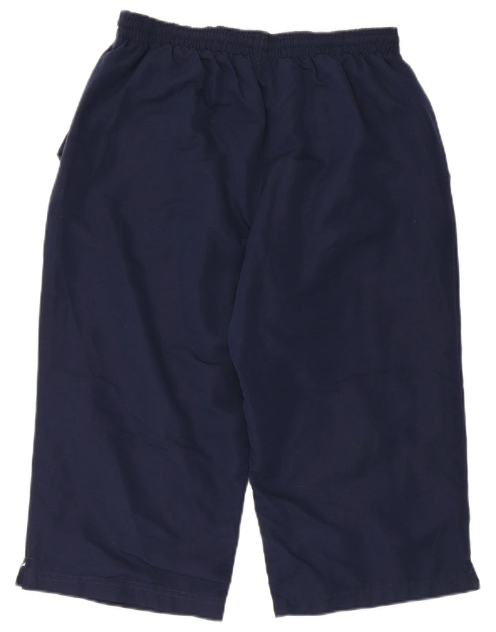 Umbro Womens Sports Shorts UK 12 Medium Navy Blue Polyester