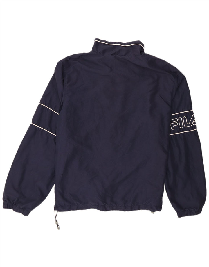 Fila Grafisk regnjakke til mænd UK 42 XL Marineblå stribet polyester