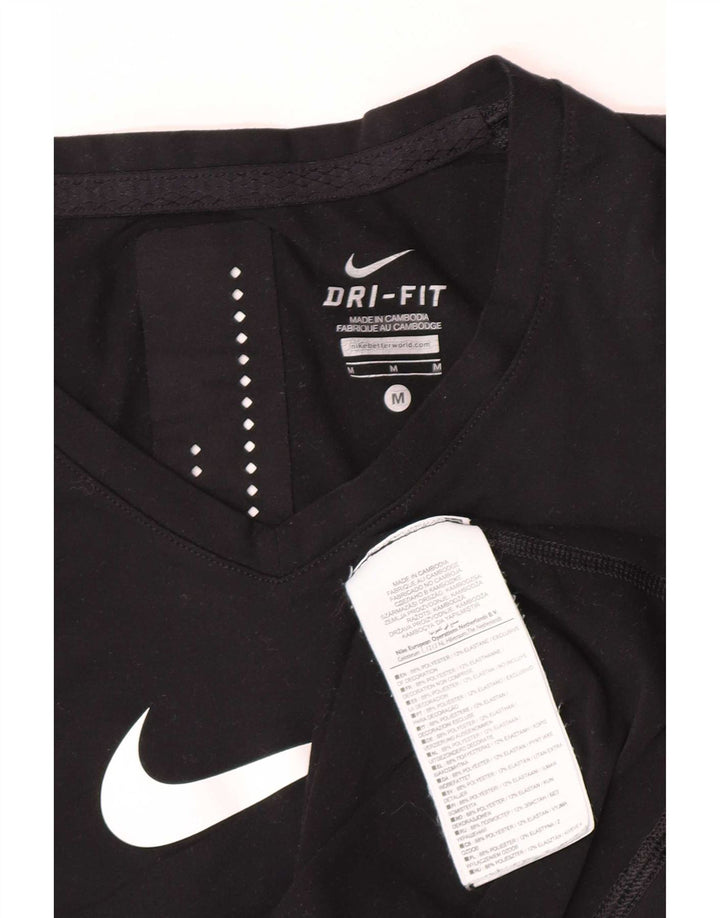 Nike Dame Dri Fit Grafisk Vest Top UK 12 Medium Sort Polyester