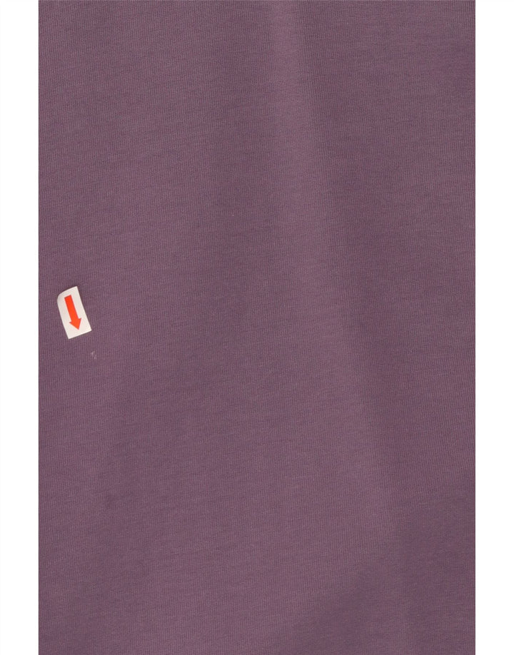 ADIDAS hættetrøjetrøje til kvinder i overstørrelse UK 8/10 Lille lilla bomuld