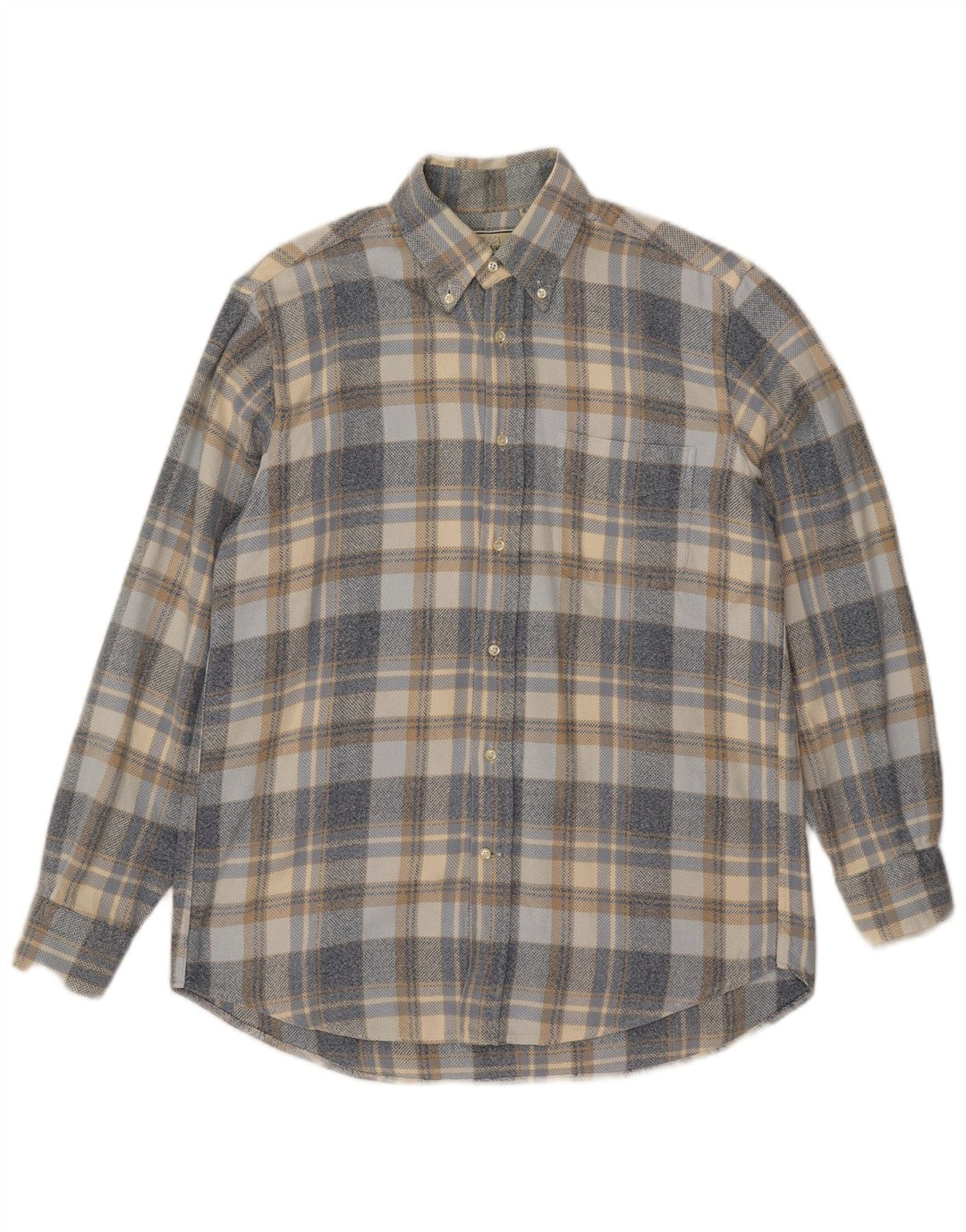 Norton & Wilson Herre Flanellskjorte Str. 40 15 3/4 Medium Blue Check