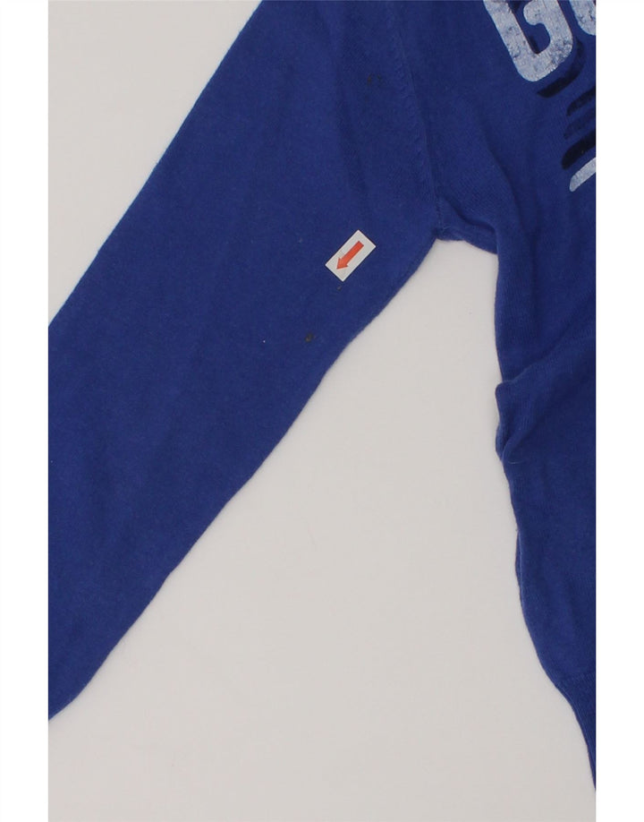 GUESS Boys Graphic V-Neck Jumper Sweater 5-6 Years Blue Cotton | Vintage Guess | Thrift | Second-Hand Guess | Used Clothing | Messina Hembry 