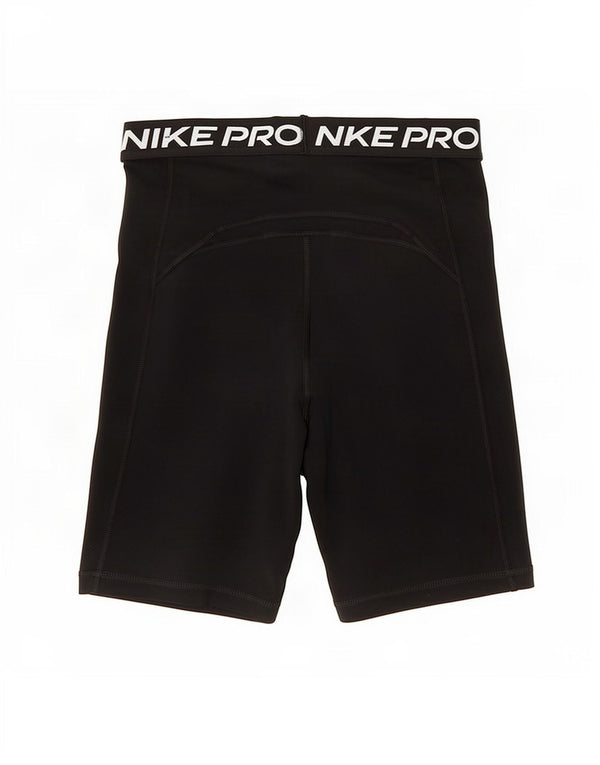 Nike Womens Dri Fit Graphic Sport Shorts UK 12 Medium Black Polyester