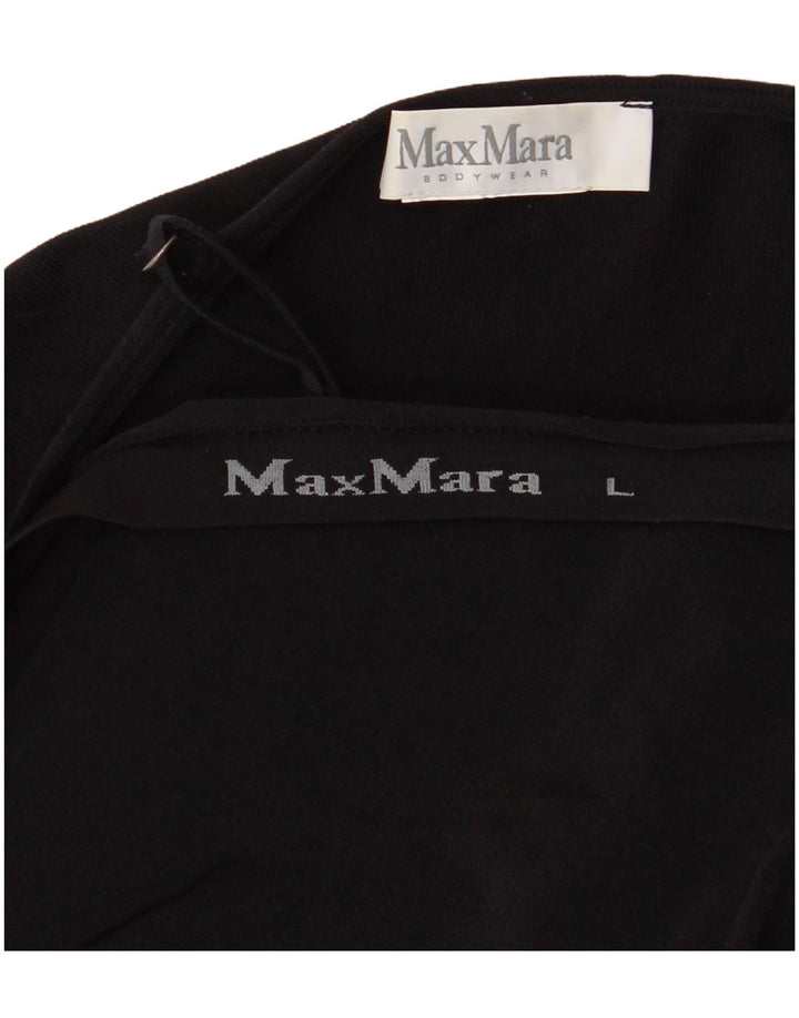 Max Mara Dame Oversized Slip Dress UK 16 Large Black