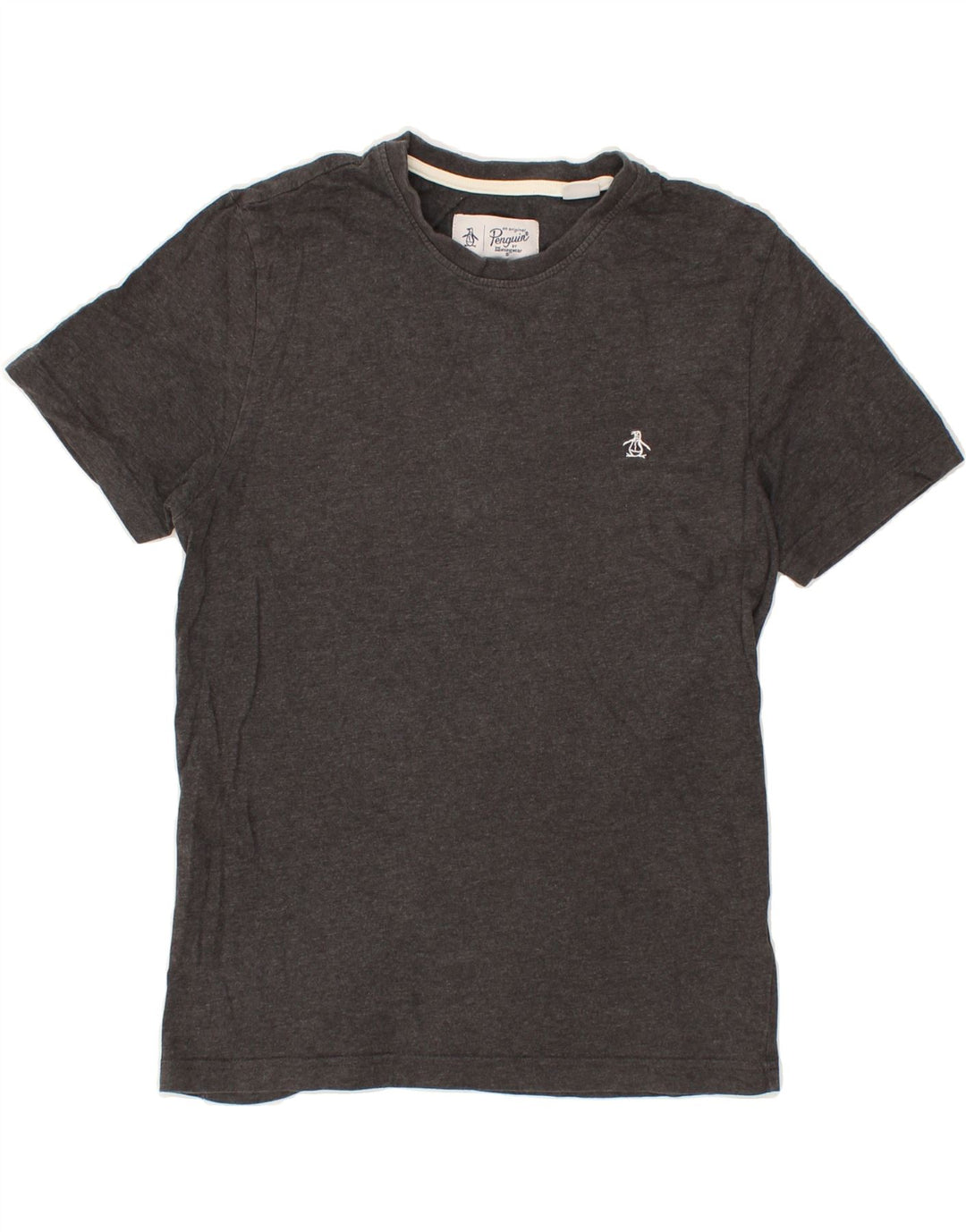 PENGUIN Mens T-Shirt Top Small Grey Cotton Vintage Penguin and Second-Hand Penguin from Messina Hembry 