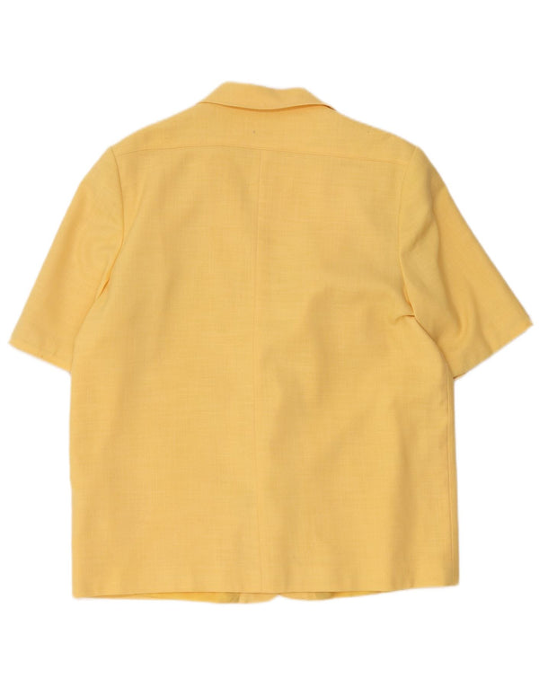House of Fraser Dame 2-knaps kortærmet blazerjakke UK 18 XL Gul