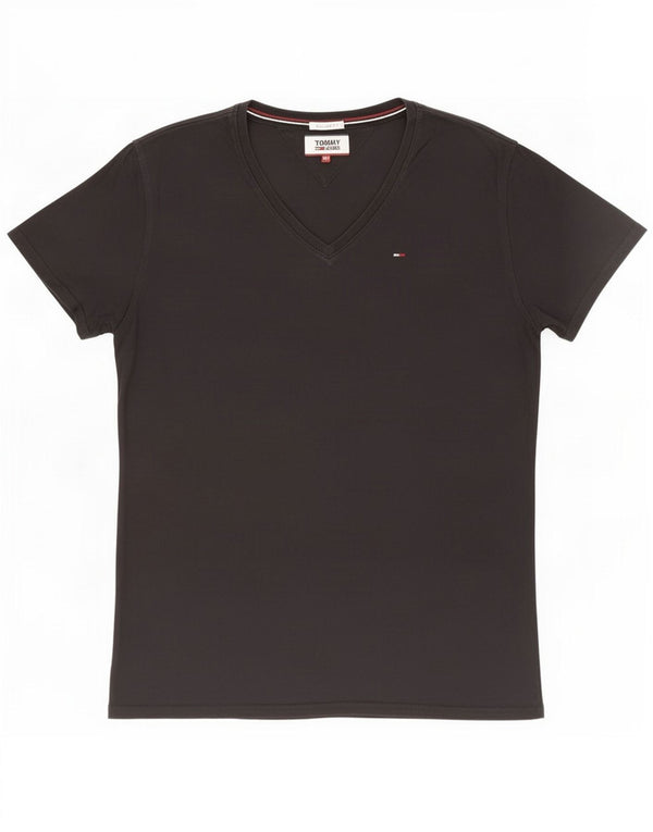 Tommy Hilfiger Herre Regular Fit T-Shirt Top Medium Sort Bomuld