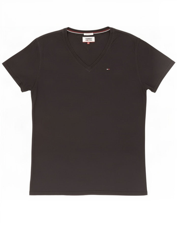 Tommy Hilfiger Herre Regular Fit T-Shirt Top Medium Sort Bomuld