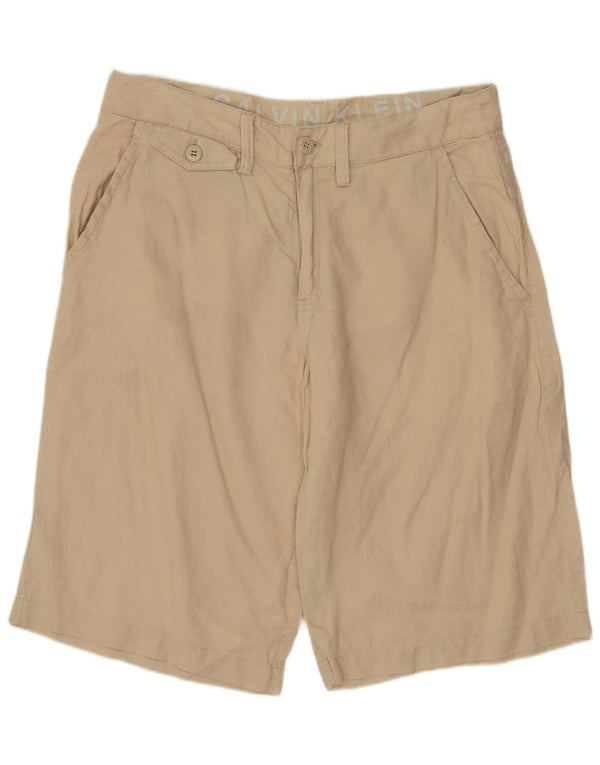 CALVIN KLEIN Chino Shorts til mænd W31 Medium Beige Linned