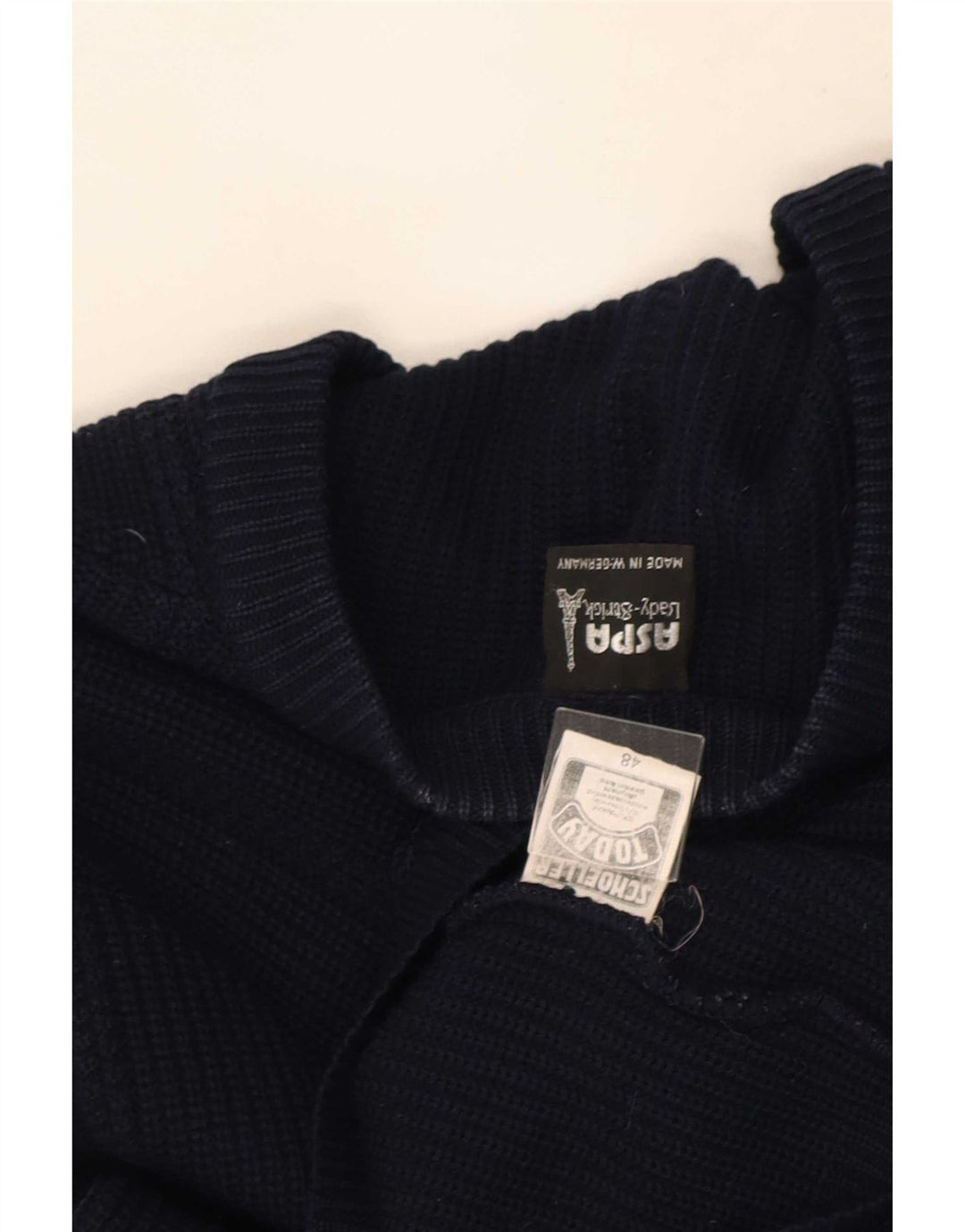Schoeller Dame Cardigan Sweater IT 48 XL Navy Blue Polyacrylic