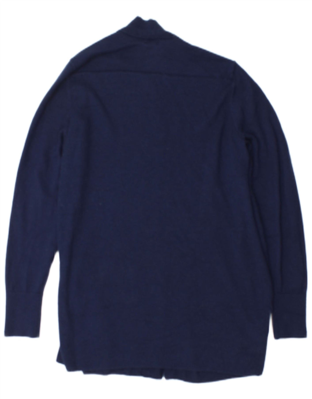 L.L.Bean Womens Open Cardigan Sweater UK 14 Medium Navy Blue Uld
